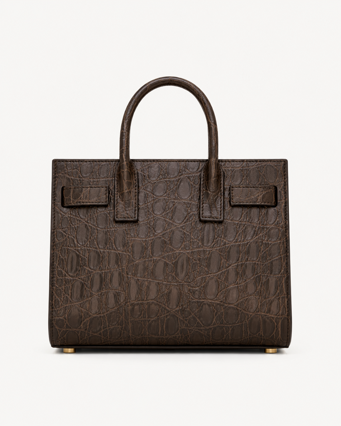 Saint Laurent – SAC DE JOUR aus Leder mit Krokoprägung – NANO