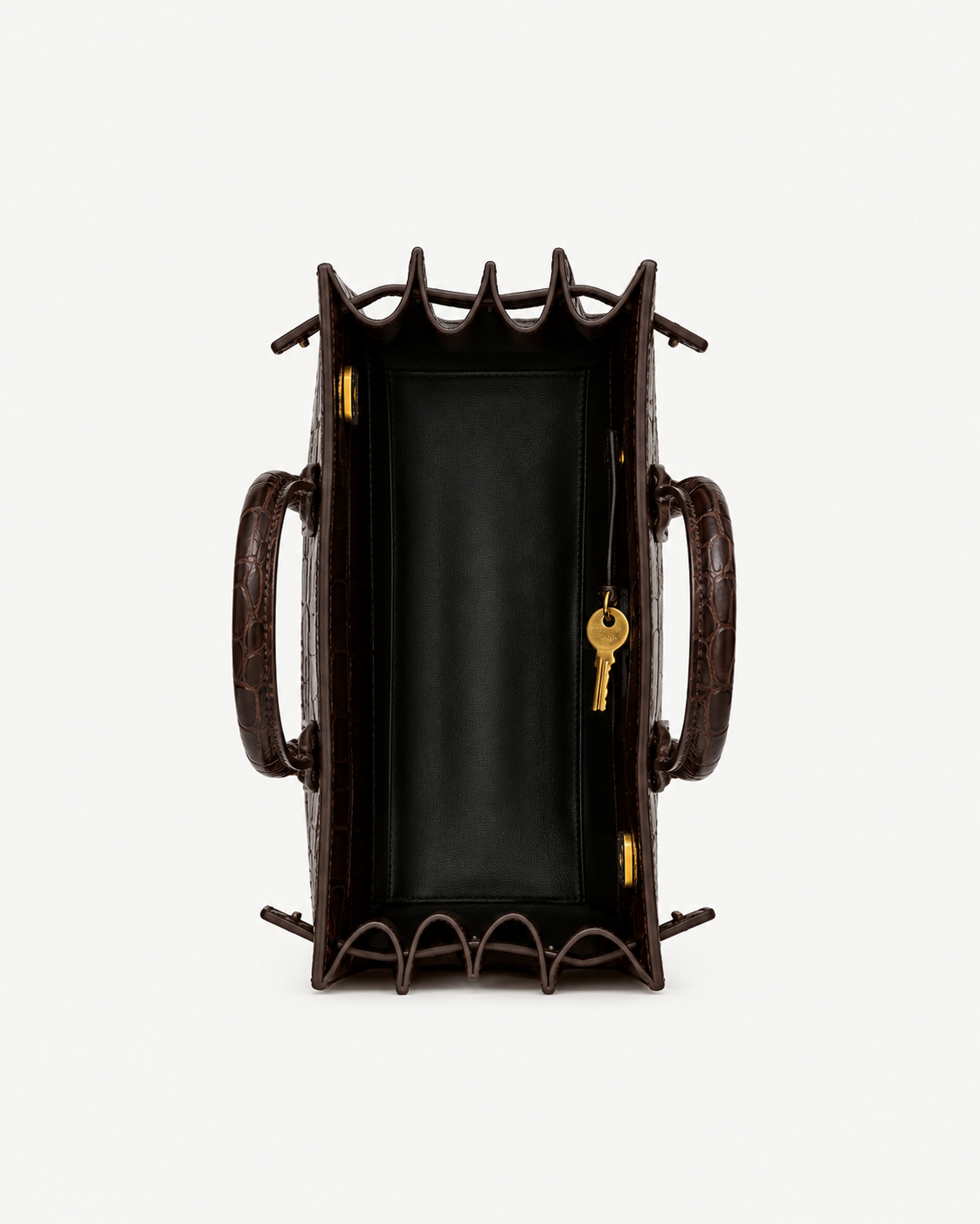 Saint Laurent – SAC DE JOUR aus Leder mit Krokoprägung – NANO