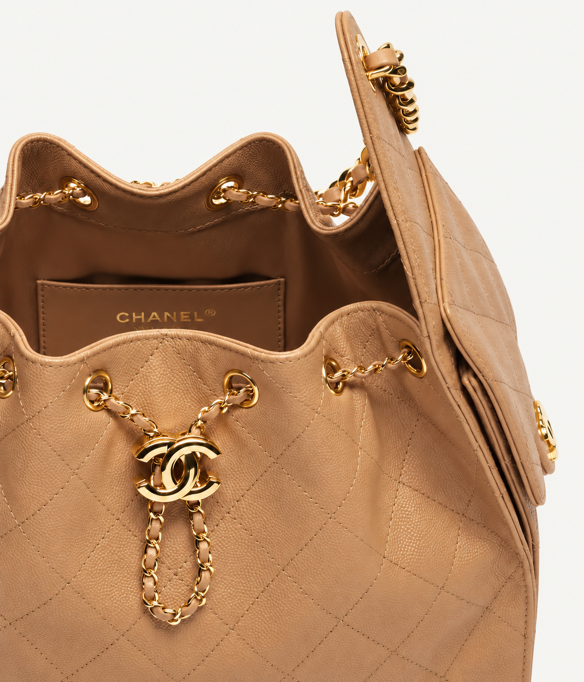 CHANEL 25 – Schultertasche in Hellbraun