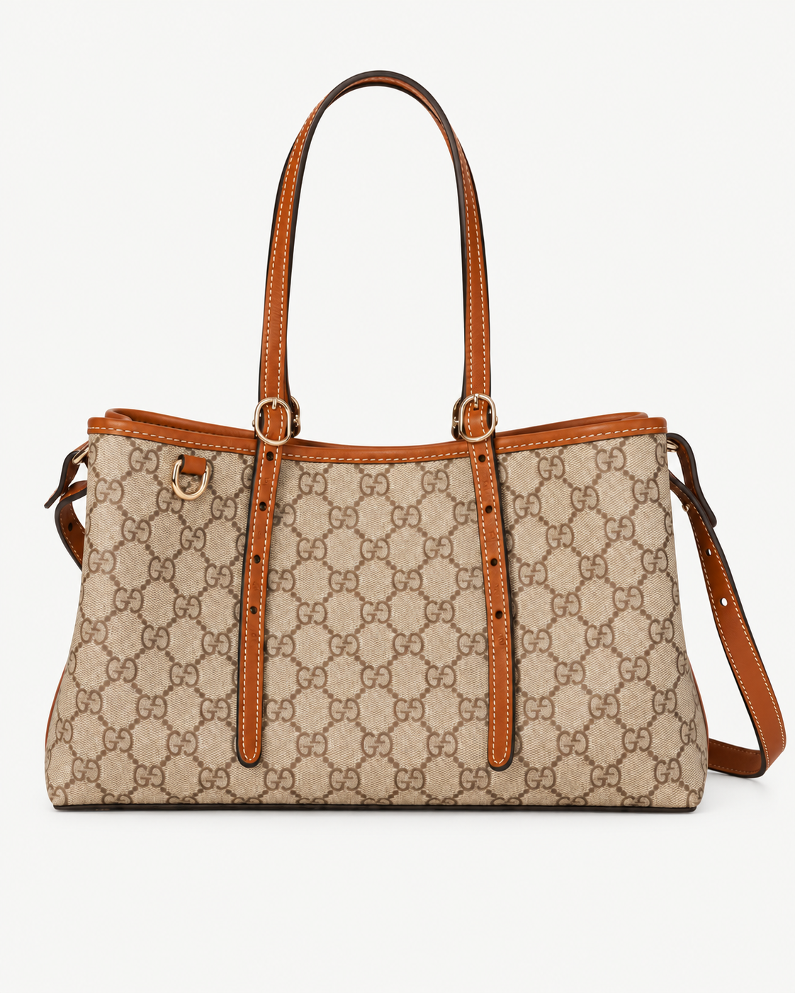 Gucci GG Emblem Medium – Shopper in Beige und Braun