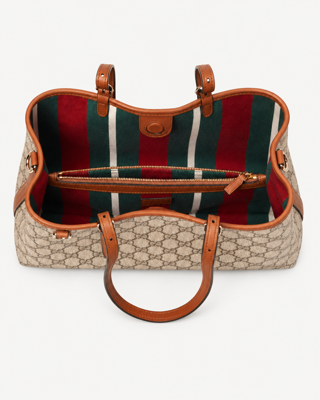 Gucci GG Emblem Medium – Shopper in Beige und Braun
