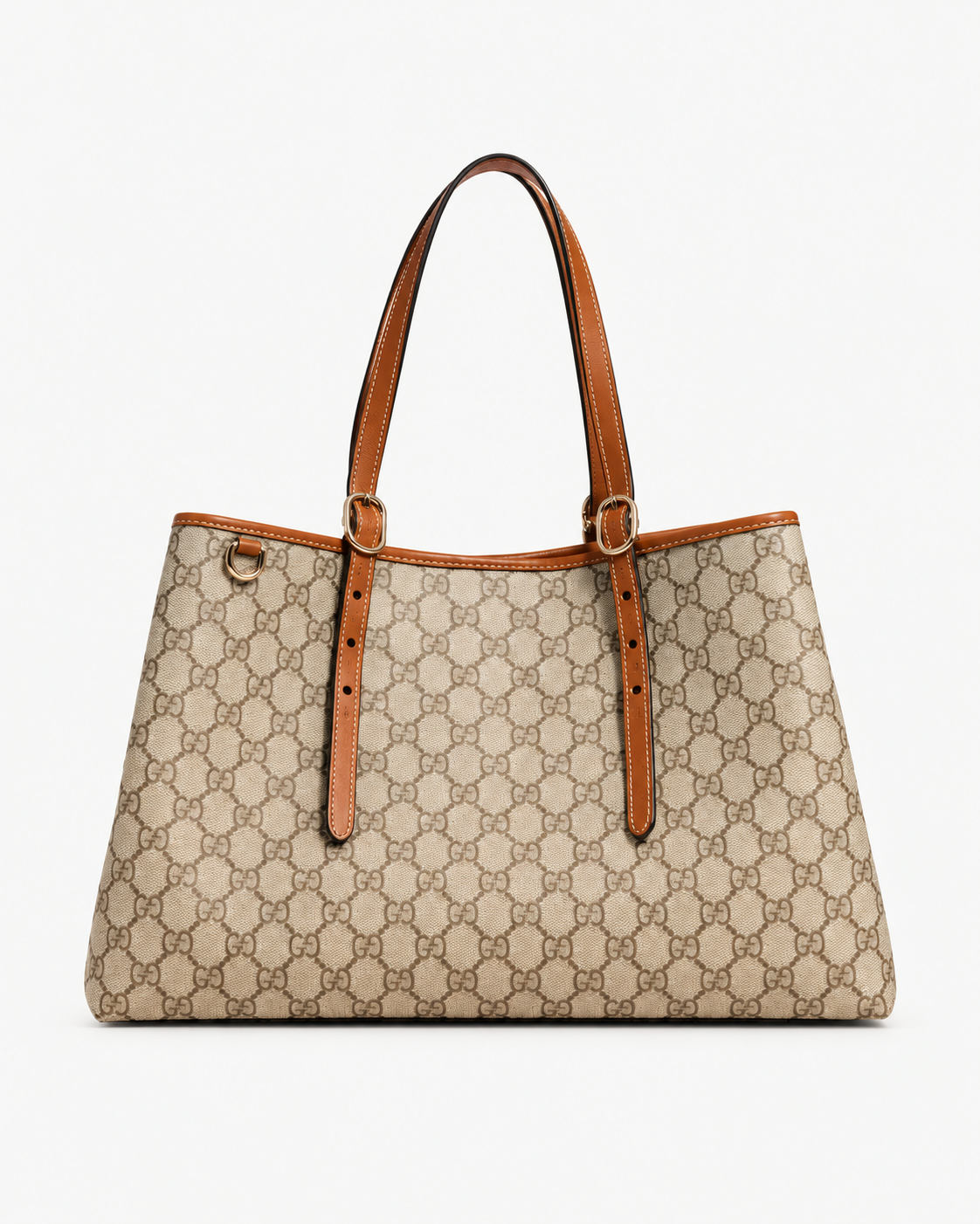 Gucci GG Emblem Large – Shopper in Beige und Braun