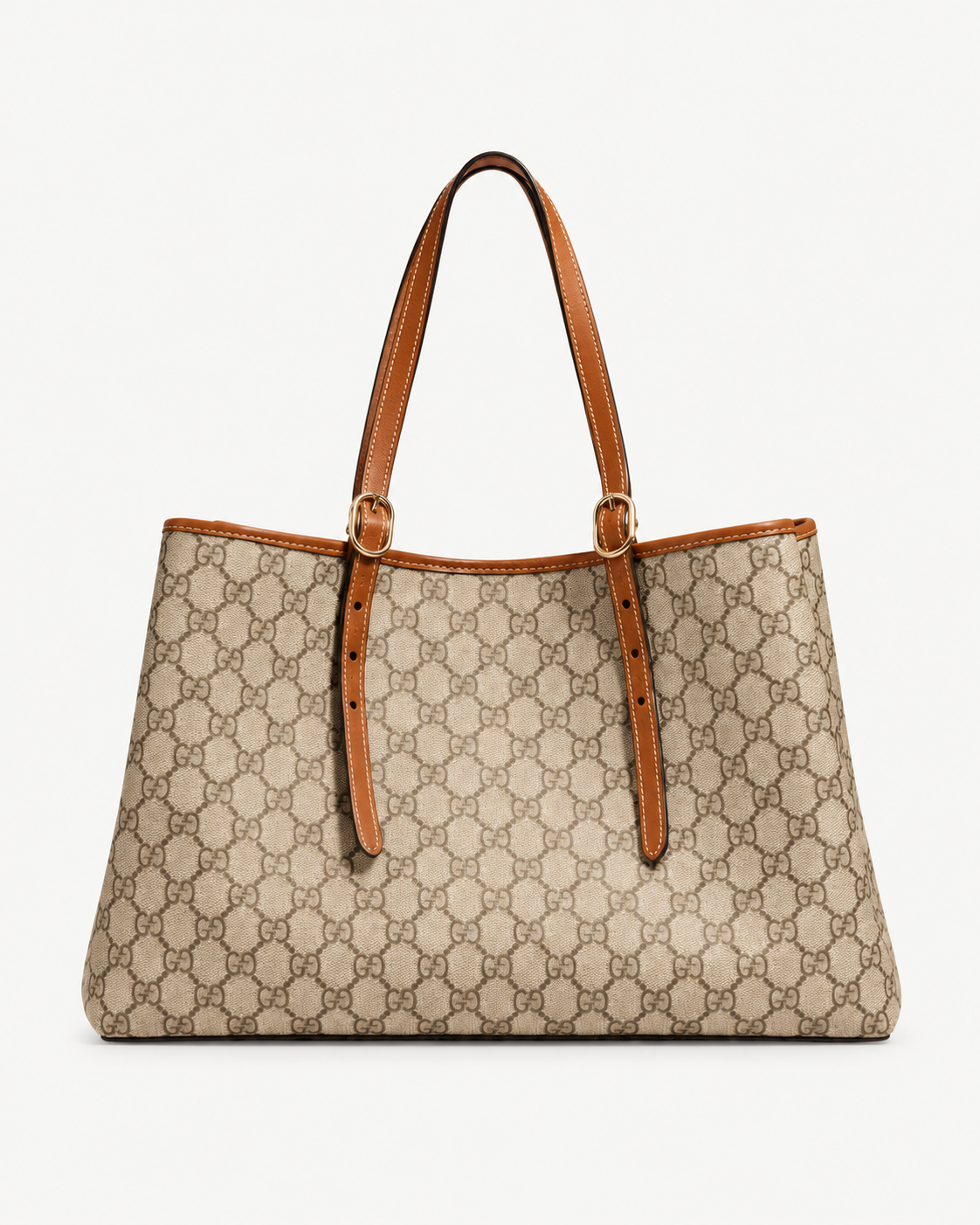 Gucci GG Emblem Large – Shopper in Beige und Braun