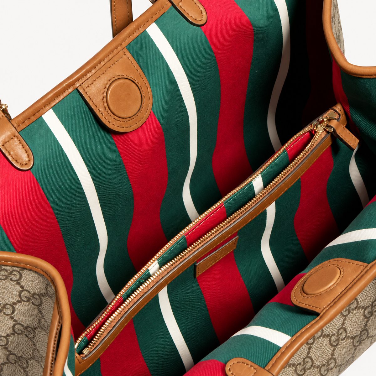 Gucci GG Emblem Large – Shopper in Beige und Braun