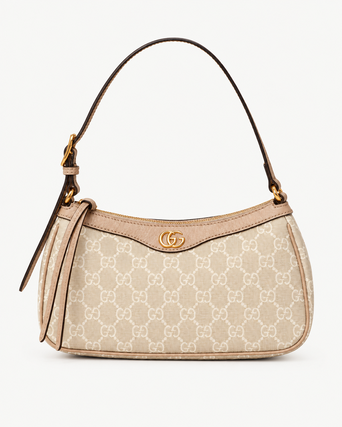 Gucci Ophidia – Schultertasche in Beige und Weiß