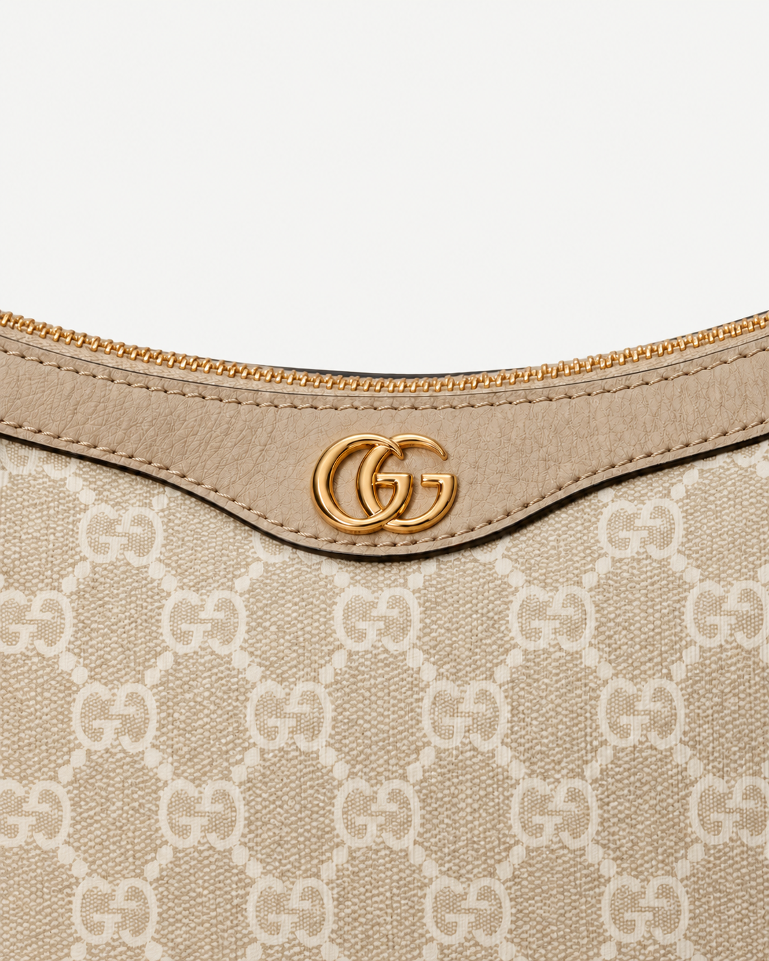Gucci Ophidia – Schultertasche in Beige und Weiß