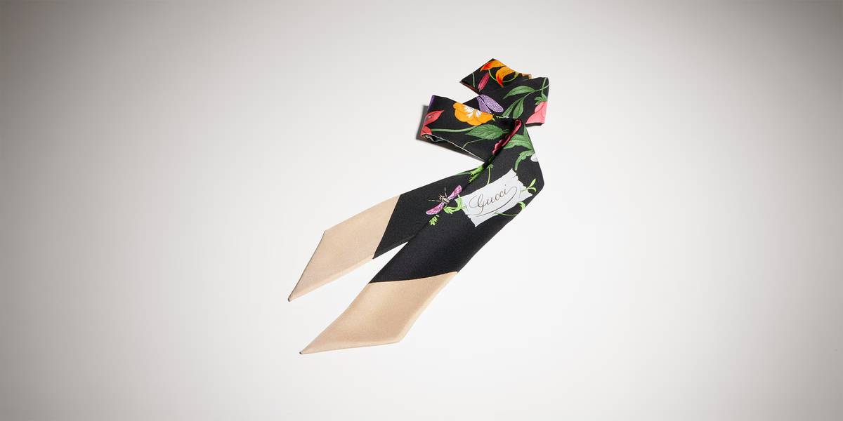 Gucci – Bedrucktes GG Seidentwill-Band
